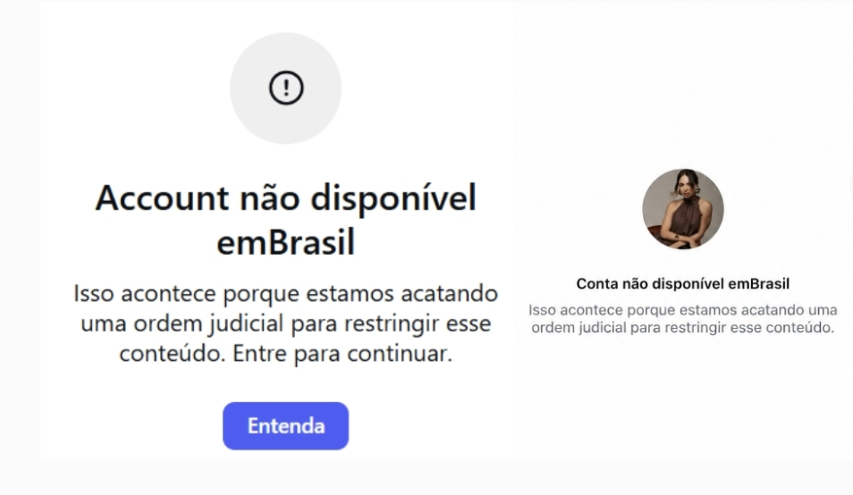 Suspensão de conta no Instagram