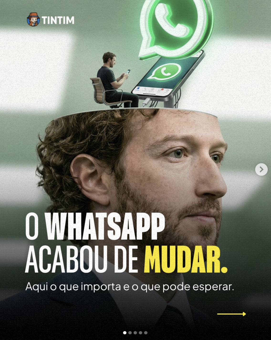 Capa final do Tintim gerada a partir da referência